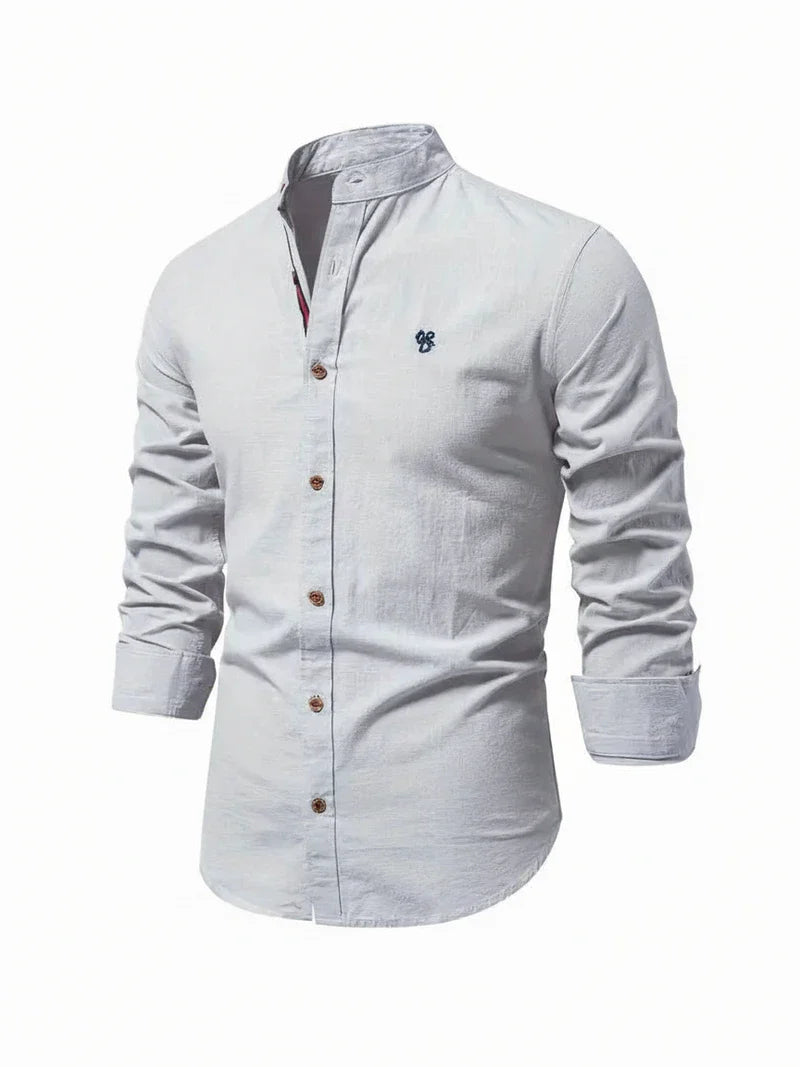 Band Collar Shirt for Men