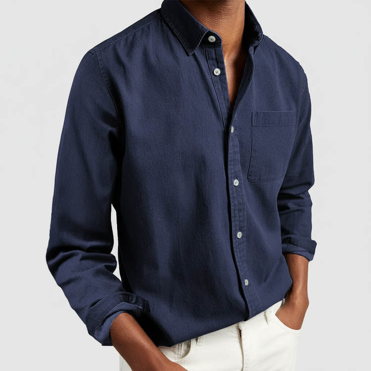 Button-Down Long Sleeve Shirt for Men
