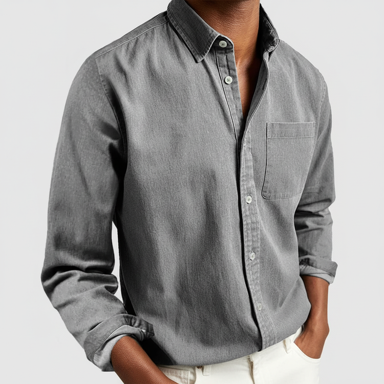 Button-Down Long Sleeve Shirt for Men