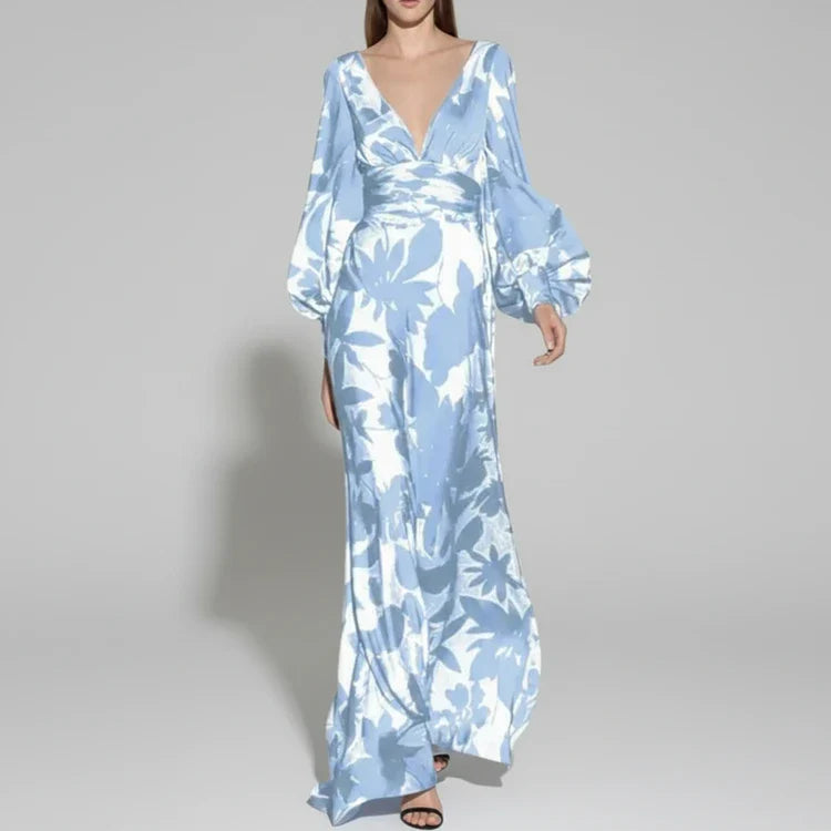 Women's Floral Evening Maxi Dress