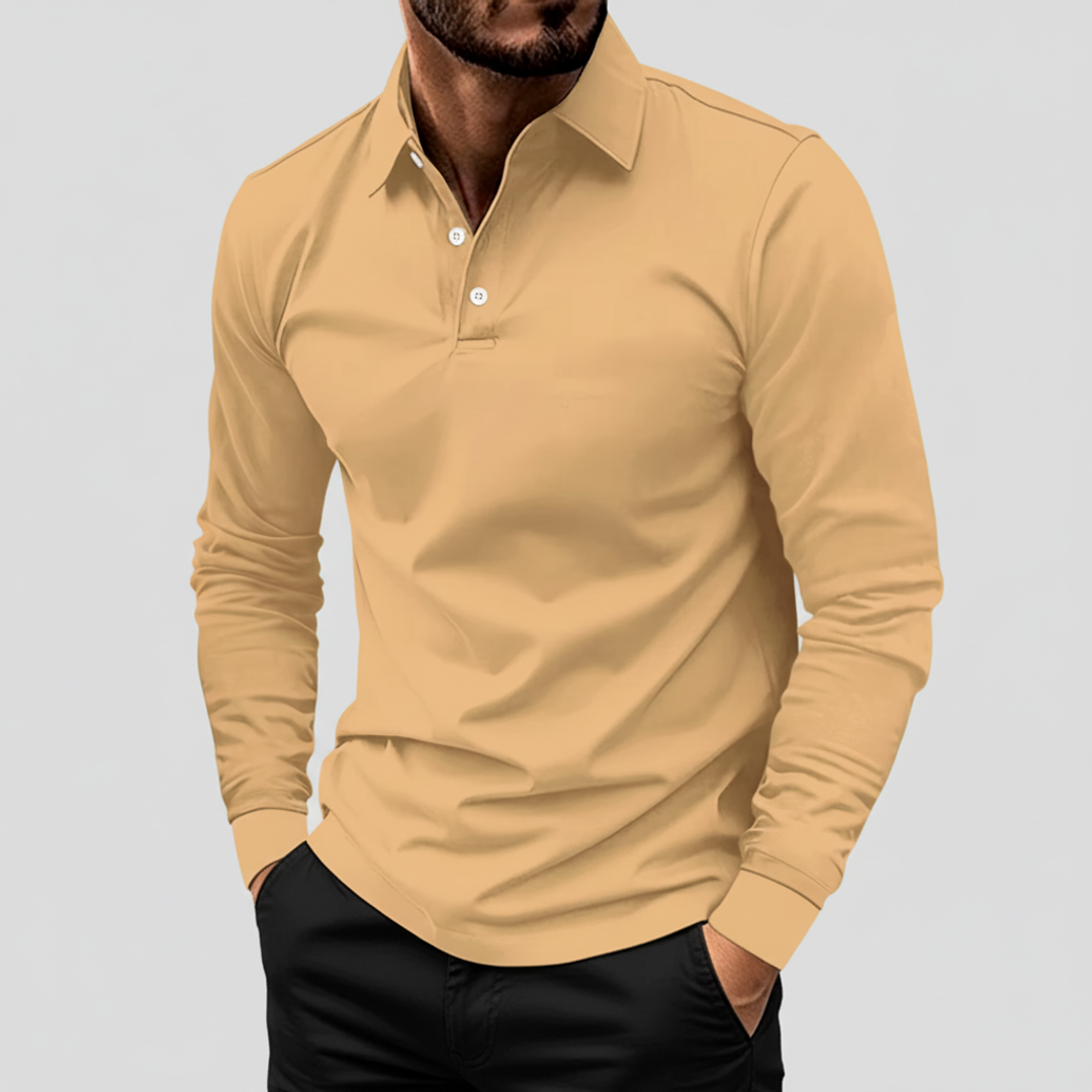 Long Sleeve Polo Shirt for Men