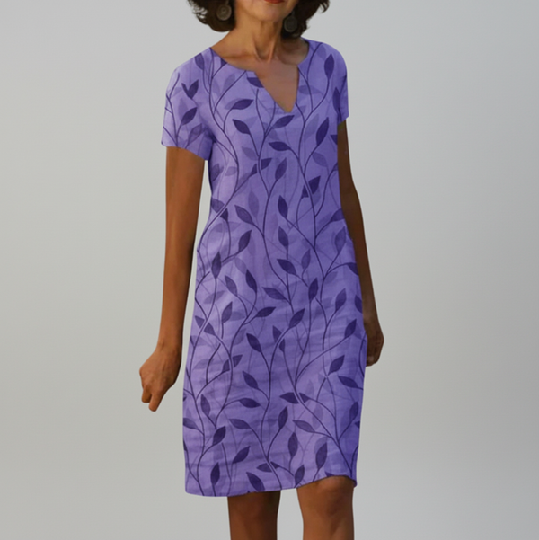 V-Neck Summer Midi Dress for Women