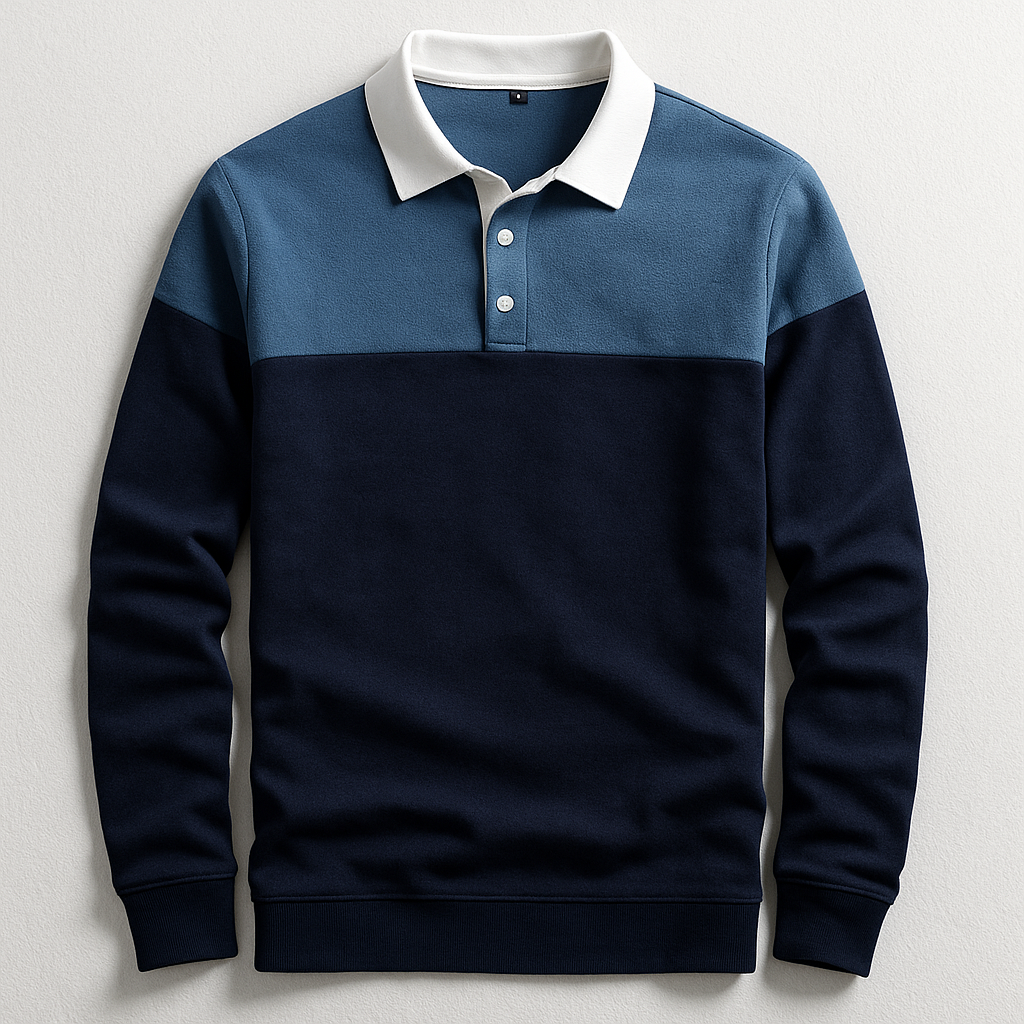 Carl | Men's Button-Down Long Sleeve Polo Shirt