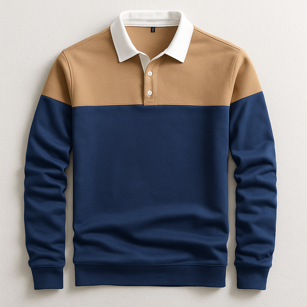 Carl | Men's Button-Down Long Sleeve Polo Shirt