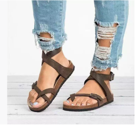Carolyn | Women's Toe Ring Flat Sandals