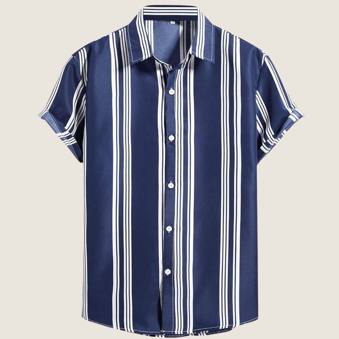 Dwight | Men's Vertical Striped Short Sleeve Casual Shirt