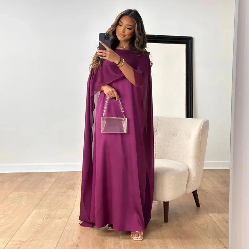 Grace | Women Wedding Guest Cape Maxi Dress