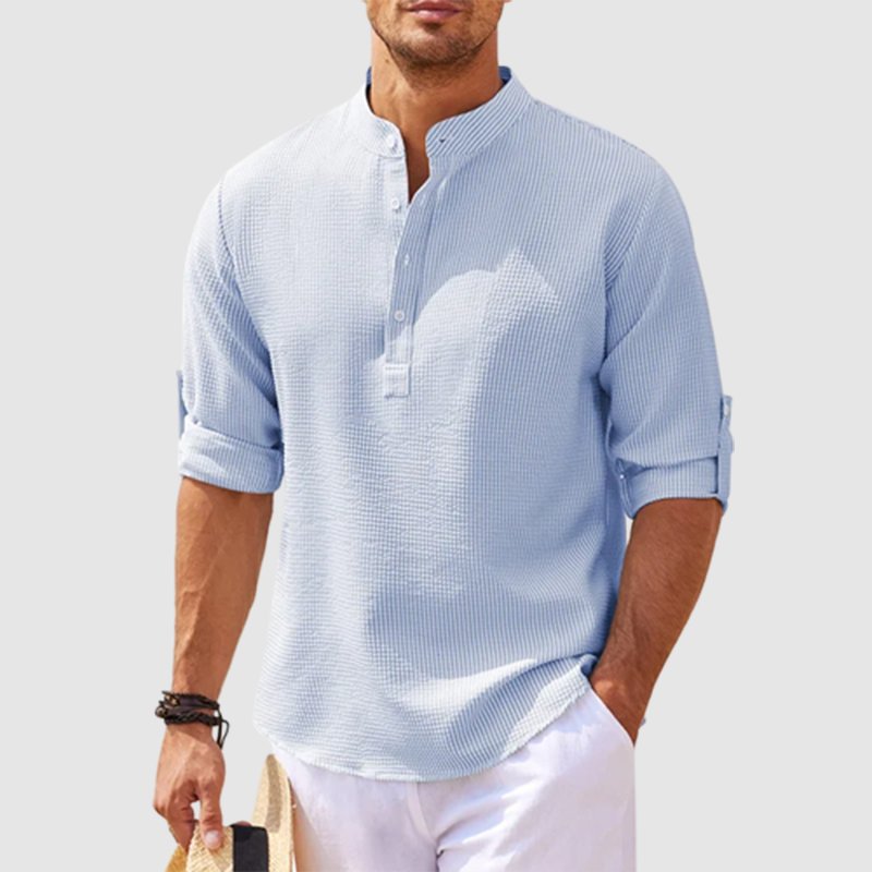 Ezekiel | Men's Roll-Up Sleeve Henley Shirt