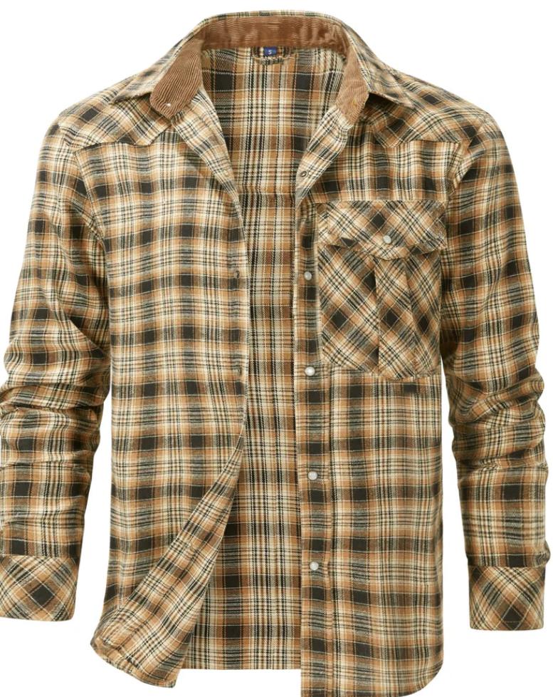 Garrett | Men's Plaid Long Sleeve Shirt