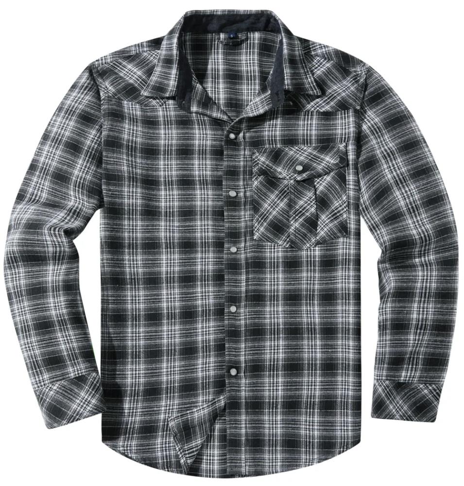 Garrett | Men's Plaid Long Sleeve Shirt