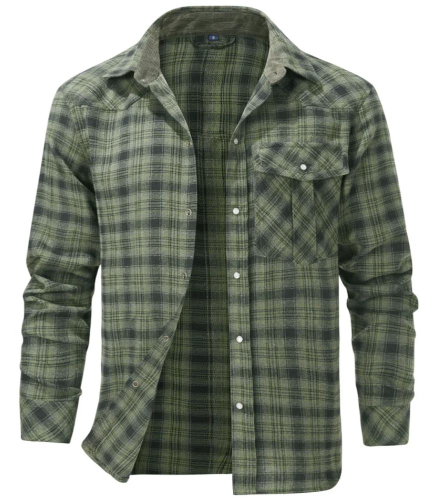 Garrett | Men's Plaid Long Sleeve Shirt