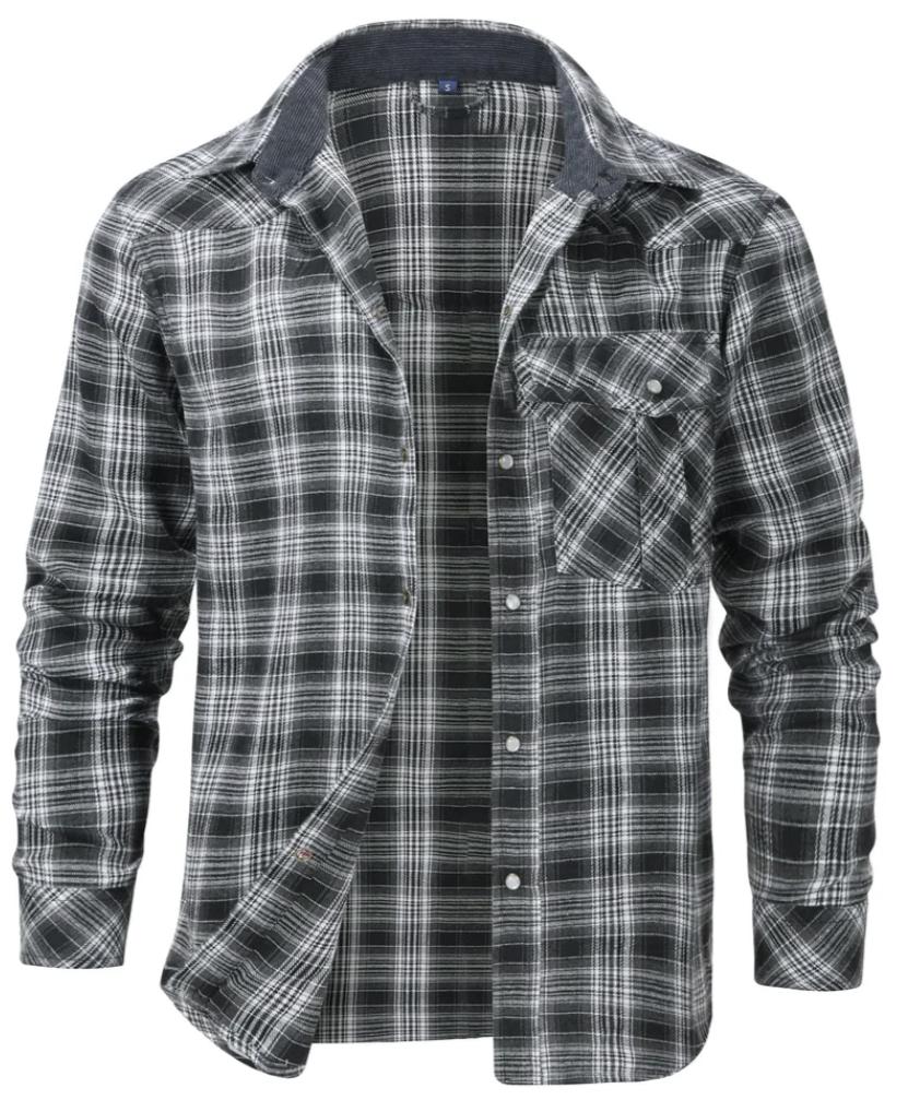 Garrett | Men's Plaid Long Sleeve Shirt