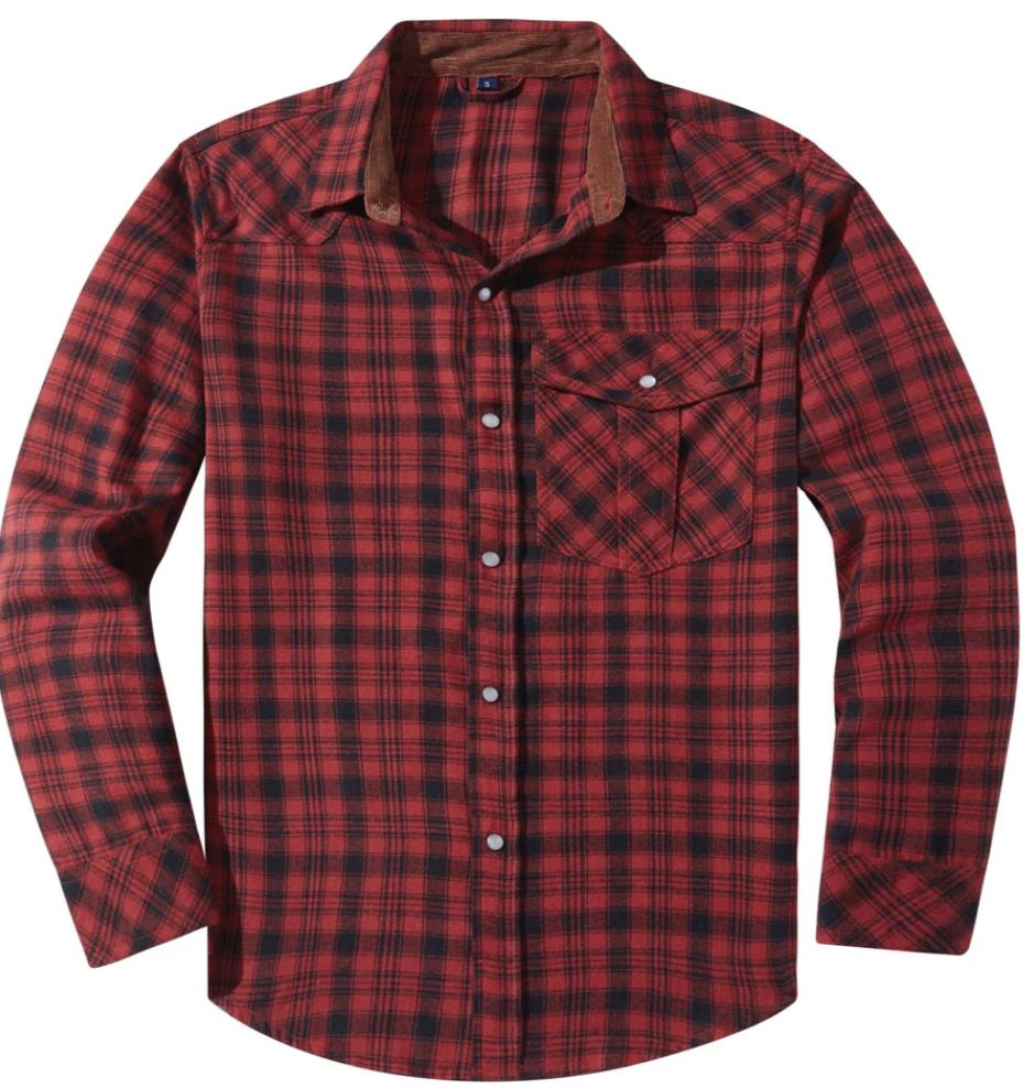 Garrett | Men's Plaid Long Sleeve Shirt
