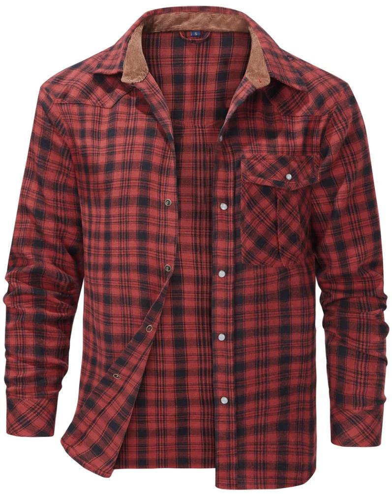 Garrett | Men's Plaid Long Sleeve Shirt