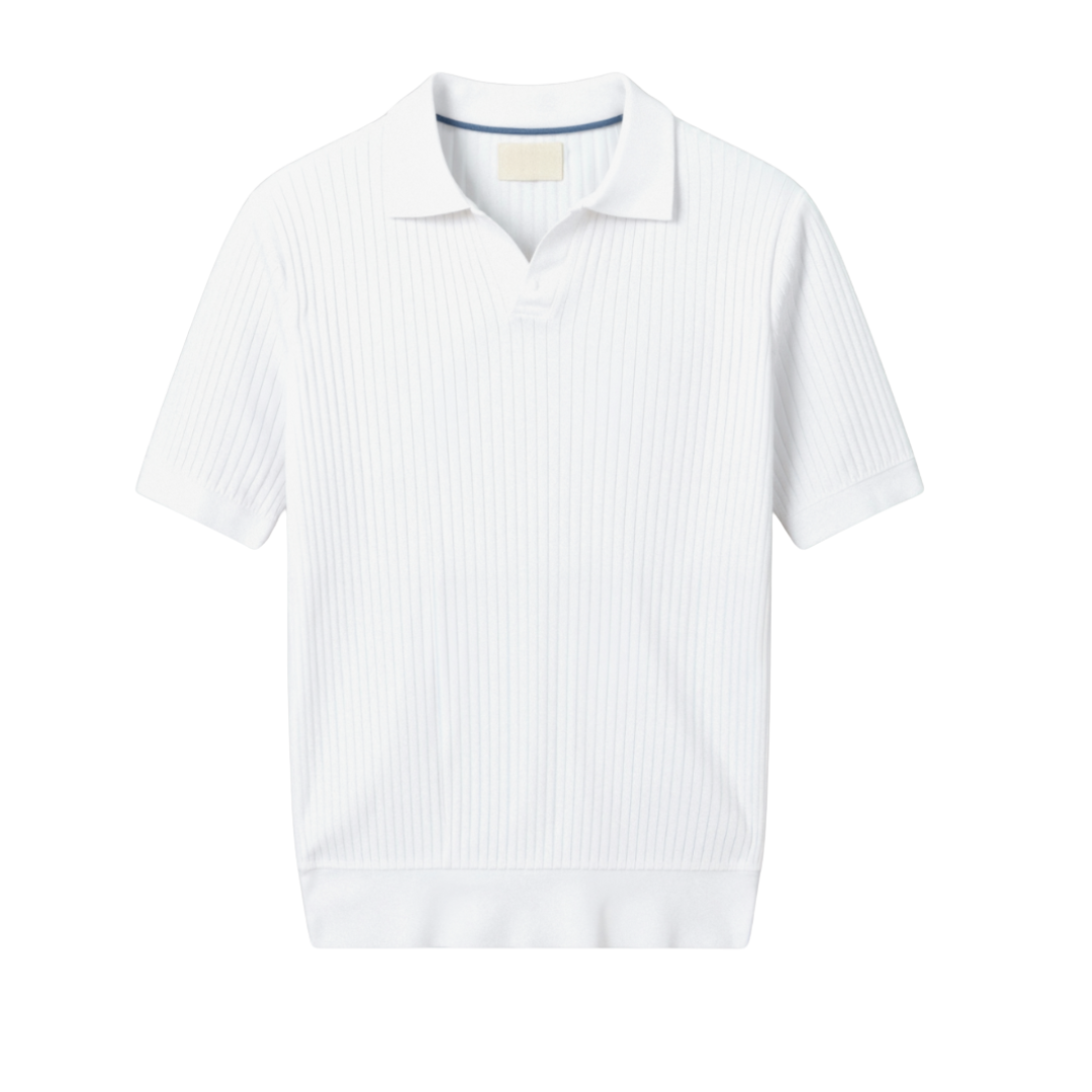 Guy | Men's Ribbed Short Sleeve Polo Shirt