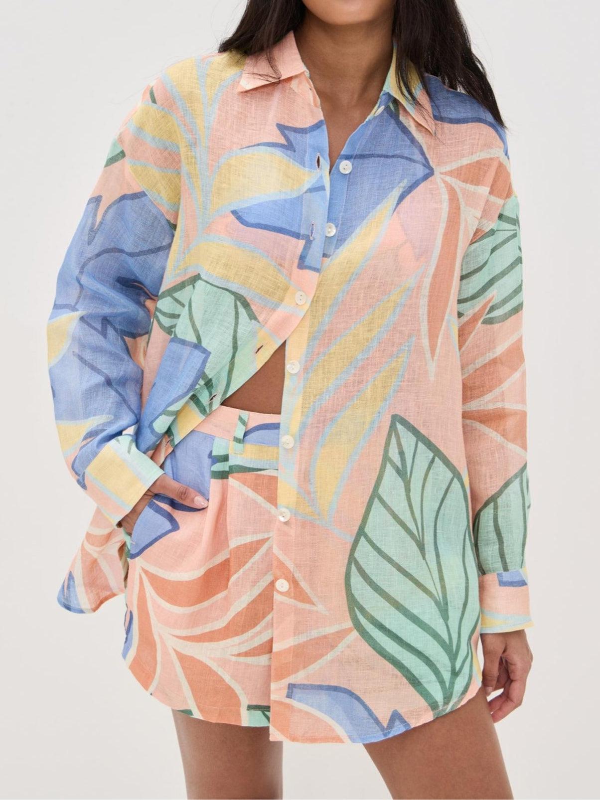 Harmony | Women's Button-Down Floral Two-Piece Set