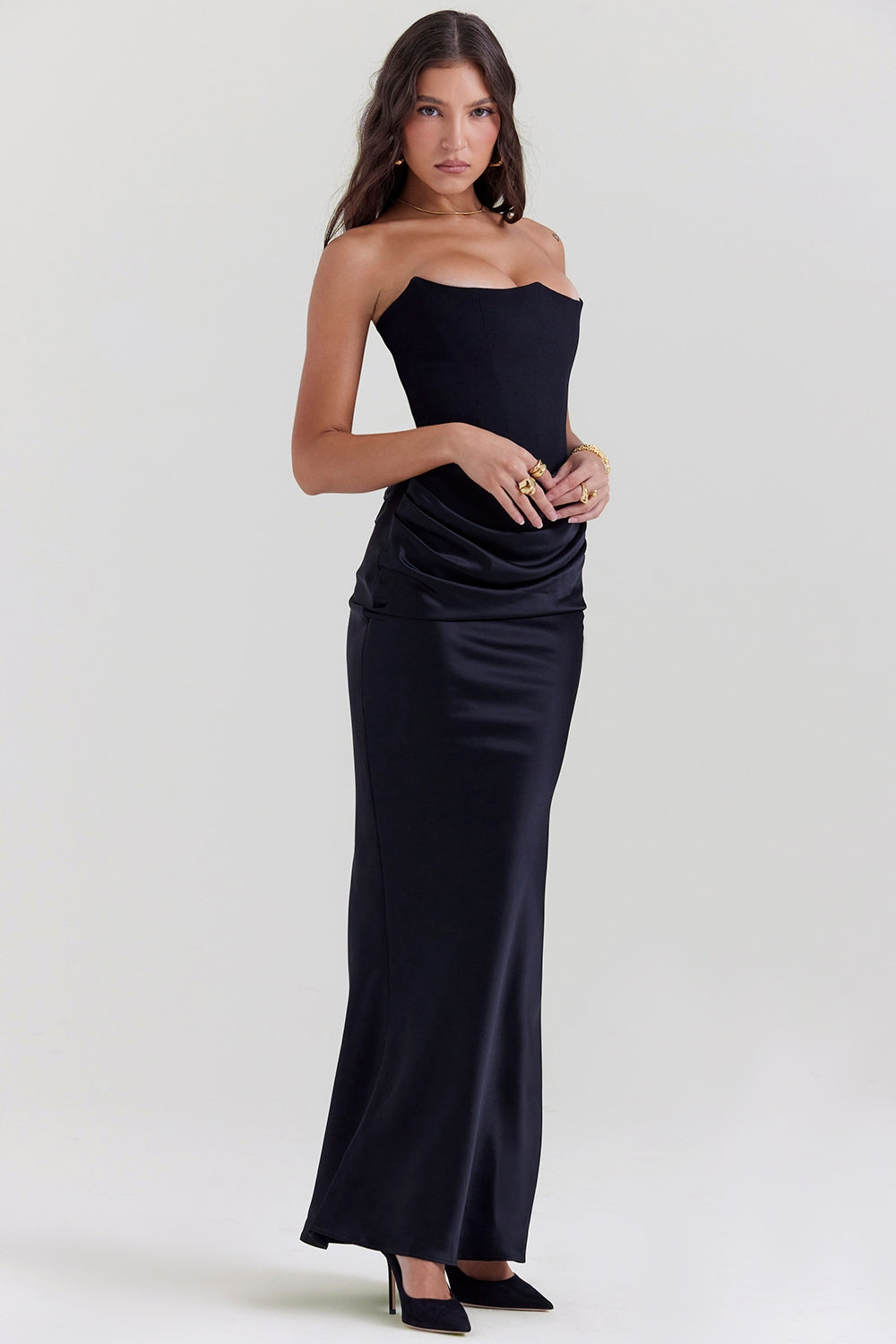 Emma | Women Wedding Guest Strapless Maxi Dress