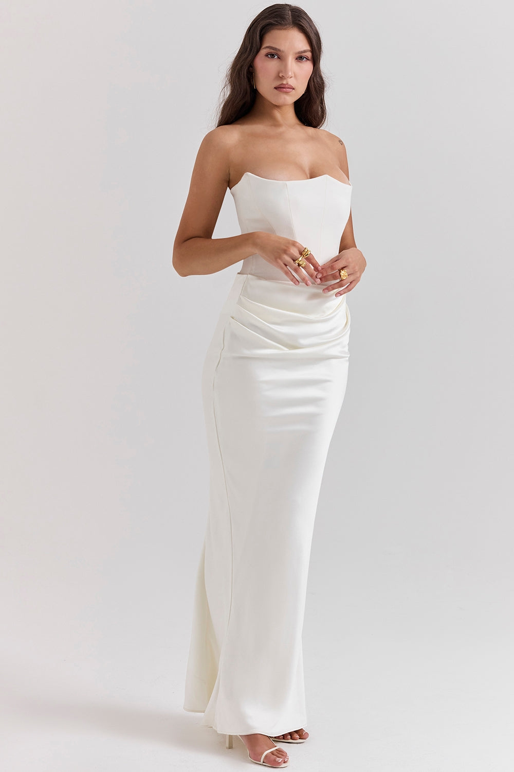 Emma | Women Wedding Guest Strapless Maxi Dress