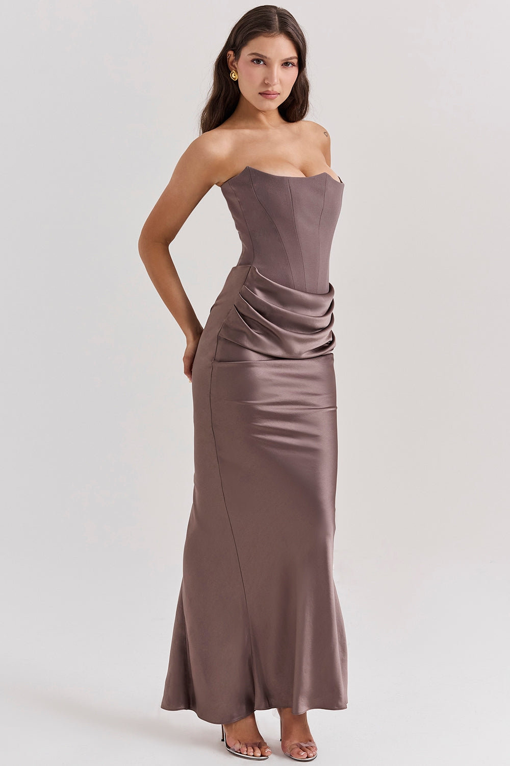 Emma | Women Wedding Guest Strapless Maxi Dress