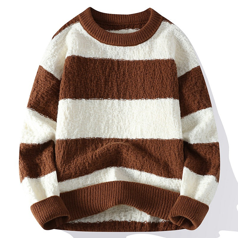 Jeremy | Men's Striped Crew Neck Sweater