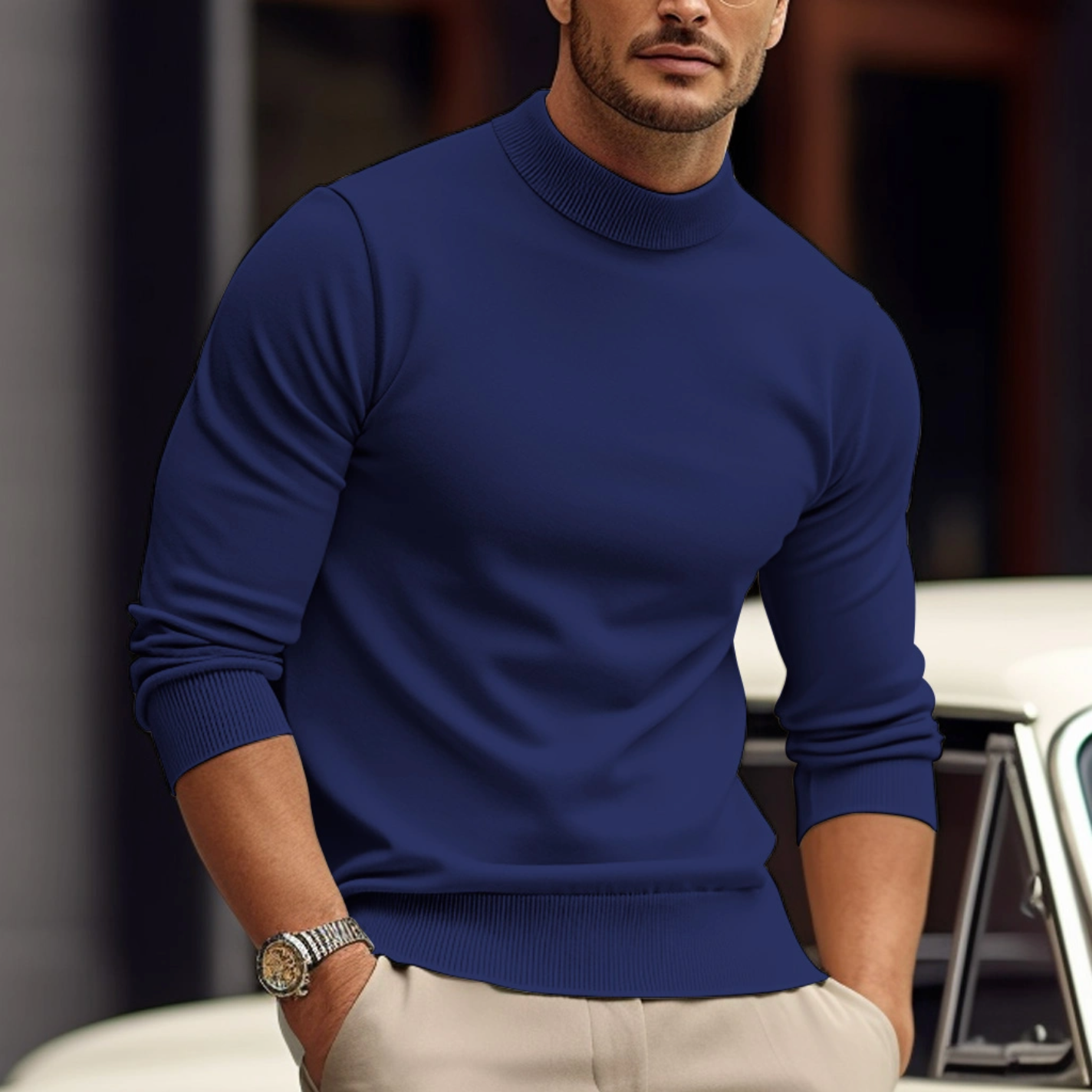 Kent | Men's Fitted Turtleneck Sweater