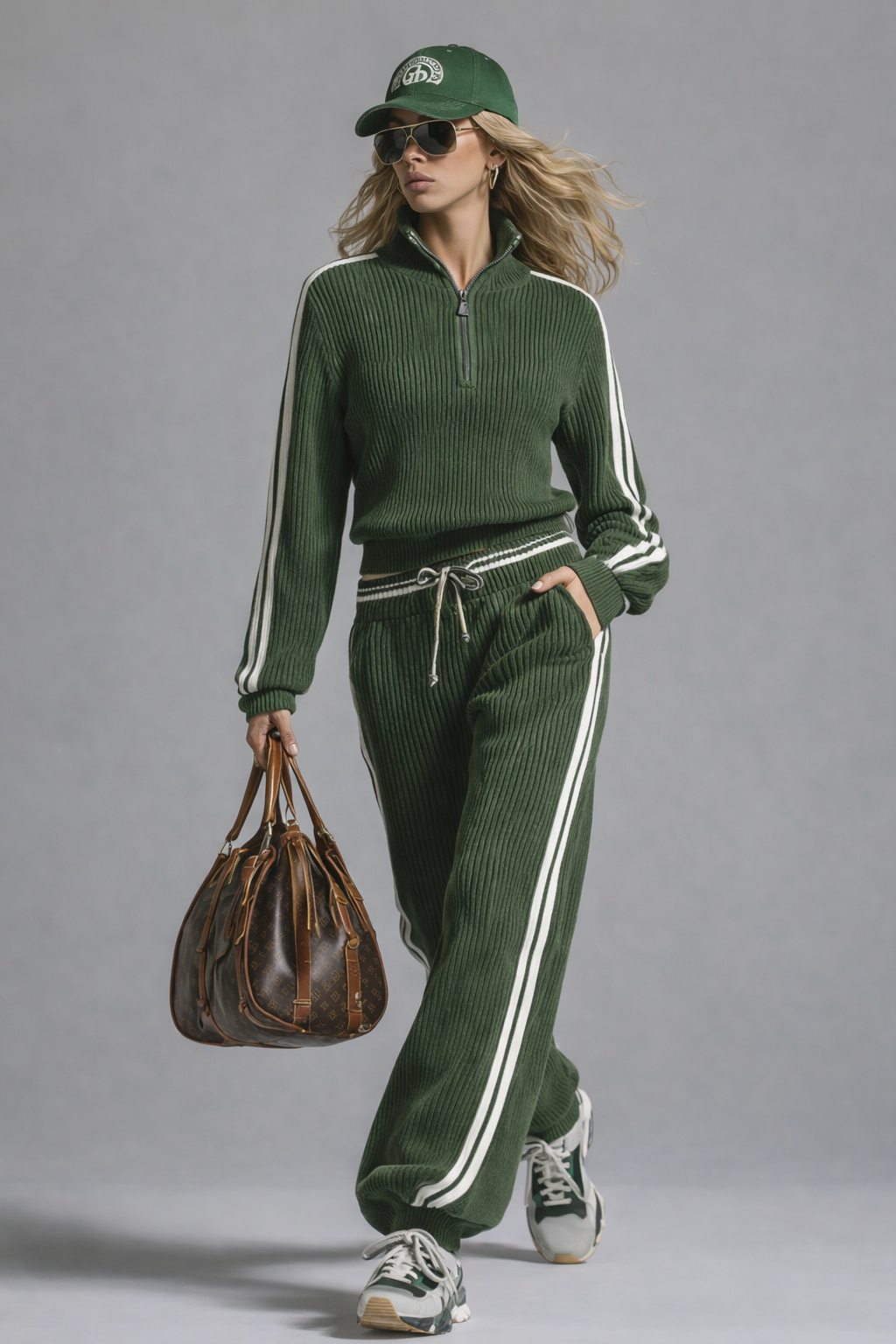 Madison | Women's Long Sleeve Ribbed Knit Two-Piece Set