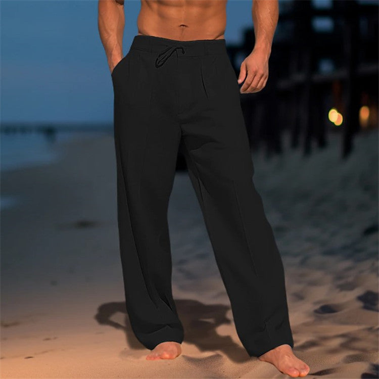 Marcus | Men's Wide Leg Drawstring Trousers