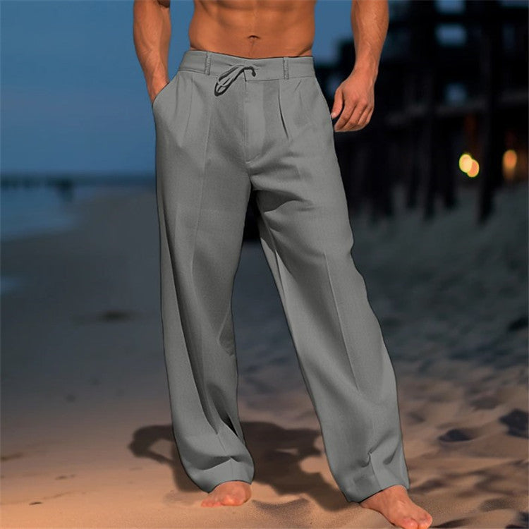 Marcus | Men's Wide Leg Drawstring Trousers