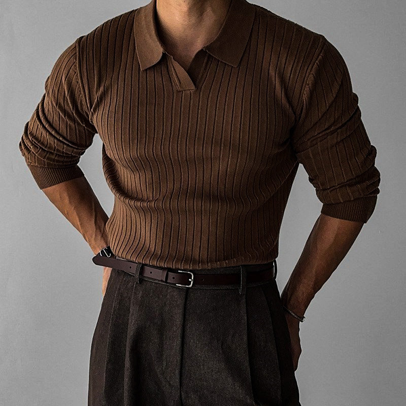 Mark | Men's Slim Fit Long Sleeve Polo Shirt