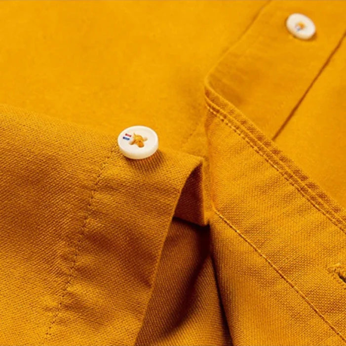 Mathew | Men's Long Sleeve Band Collar Button-Down Shirt