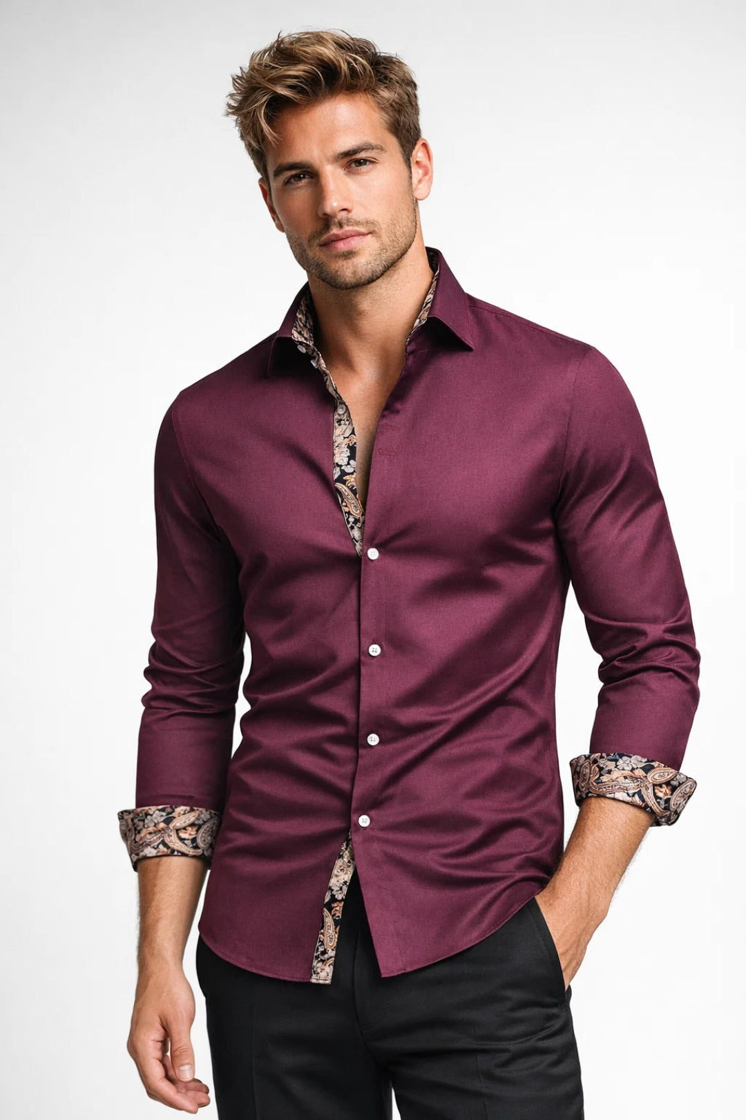 Patrick | Men's Long Sleeve Button-Up Dress Shirt