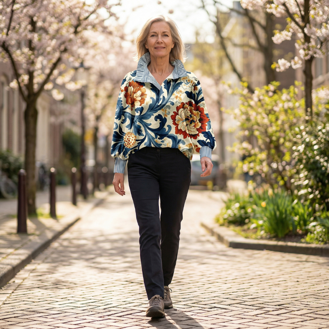 Polly | Women's Floral Long Sleeve Blouse