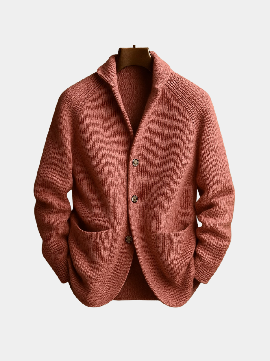 Rhys | Men's Shawl Collar Button-Front Cardigan