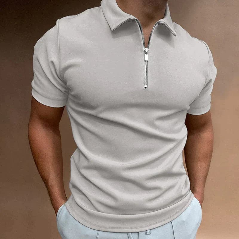Sam | Men's Zip Fitted Polo Shirt