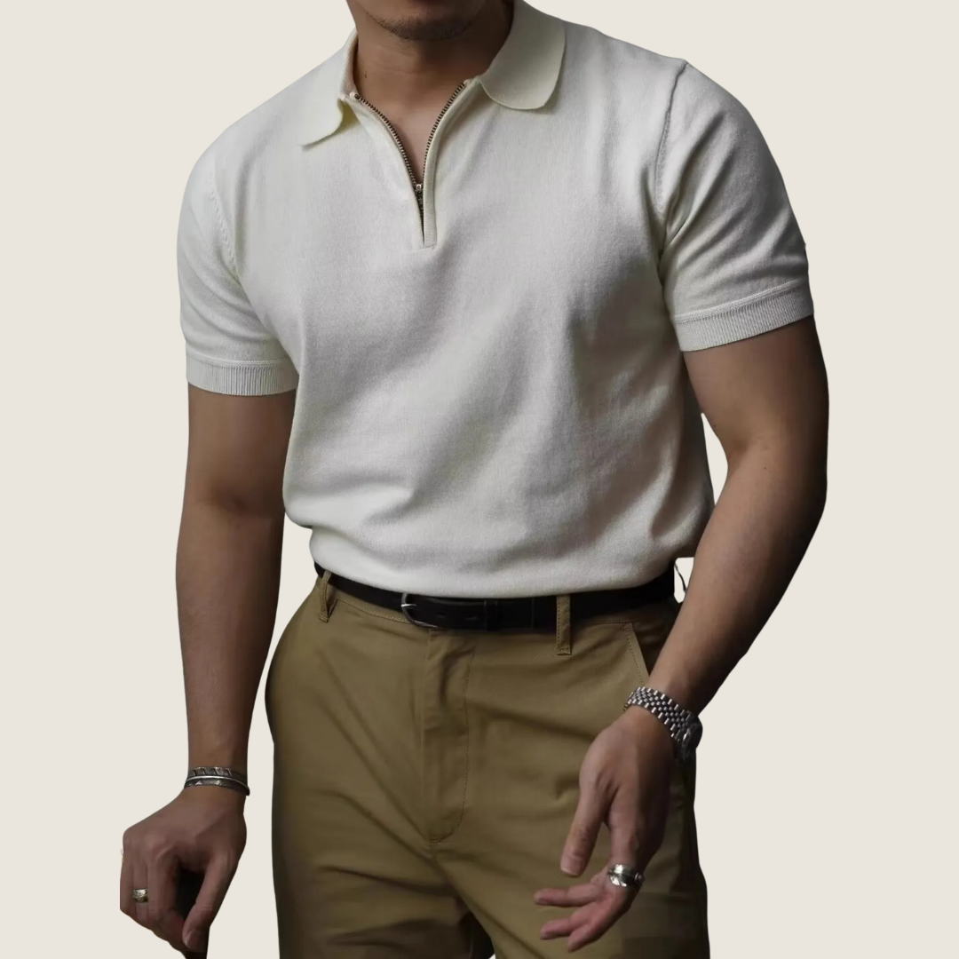 Simon | Men's Zip Polo Shirt