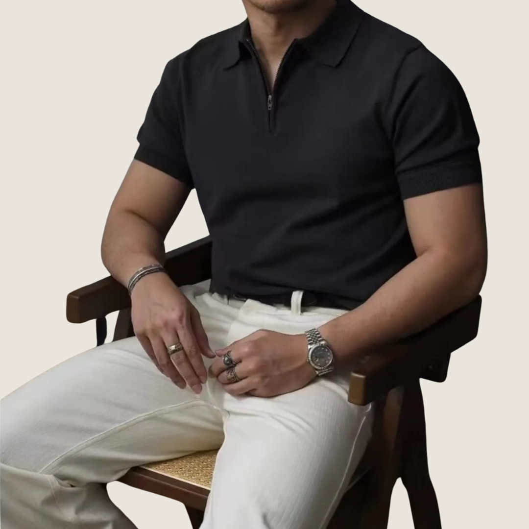 Simon | Men's Zip Polo Shirt
