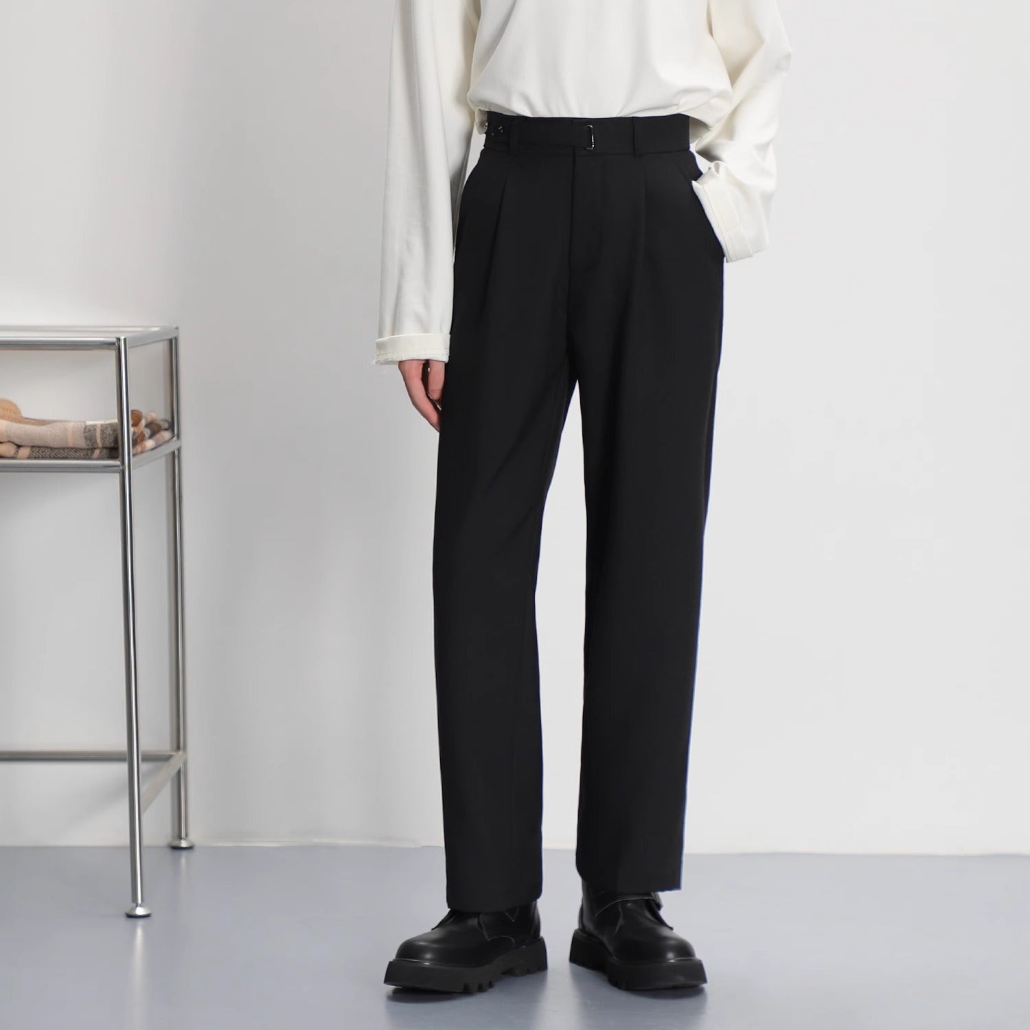 Victor | Men's High-Waisted Pleated Dress Pants