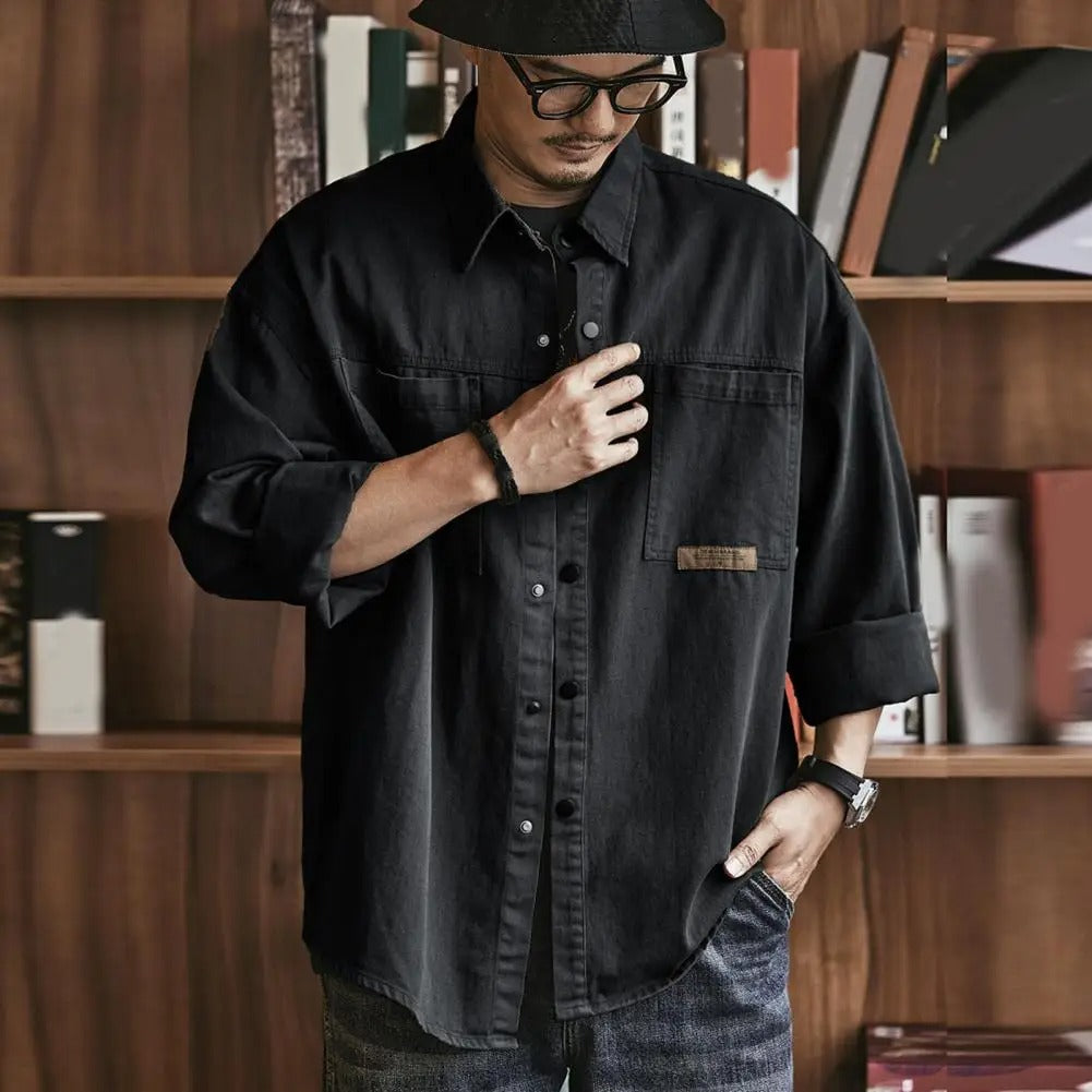 Wayne | Men's Long Sleeve Button-Down Shirt