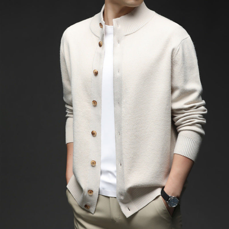 Zane | Men's Button-Down Ribbed Knit Cardigan