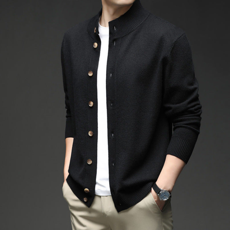 Zane | Men's Button-Down Ribbed Knit Cardigan