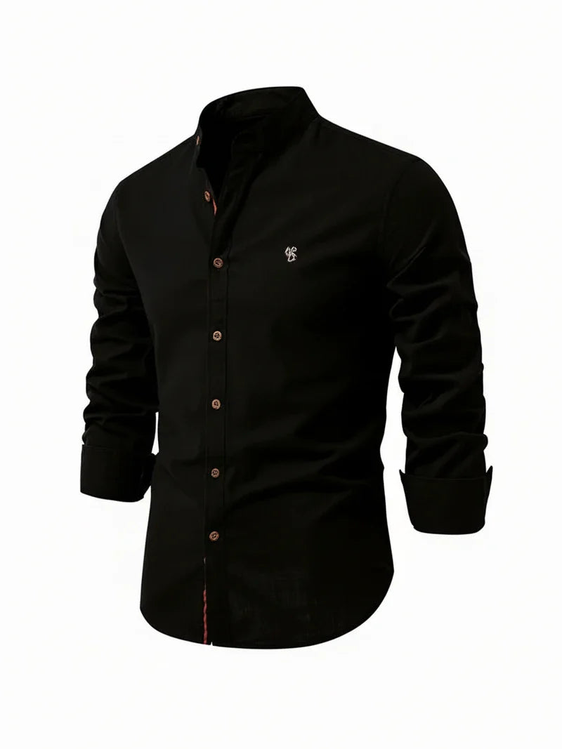 Band Collar Shirt for Men