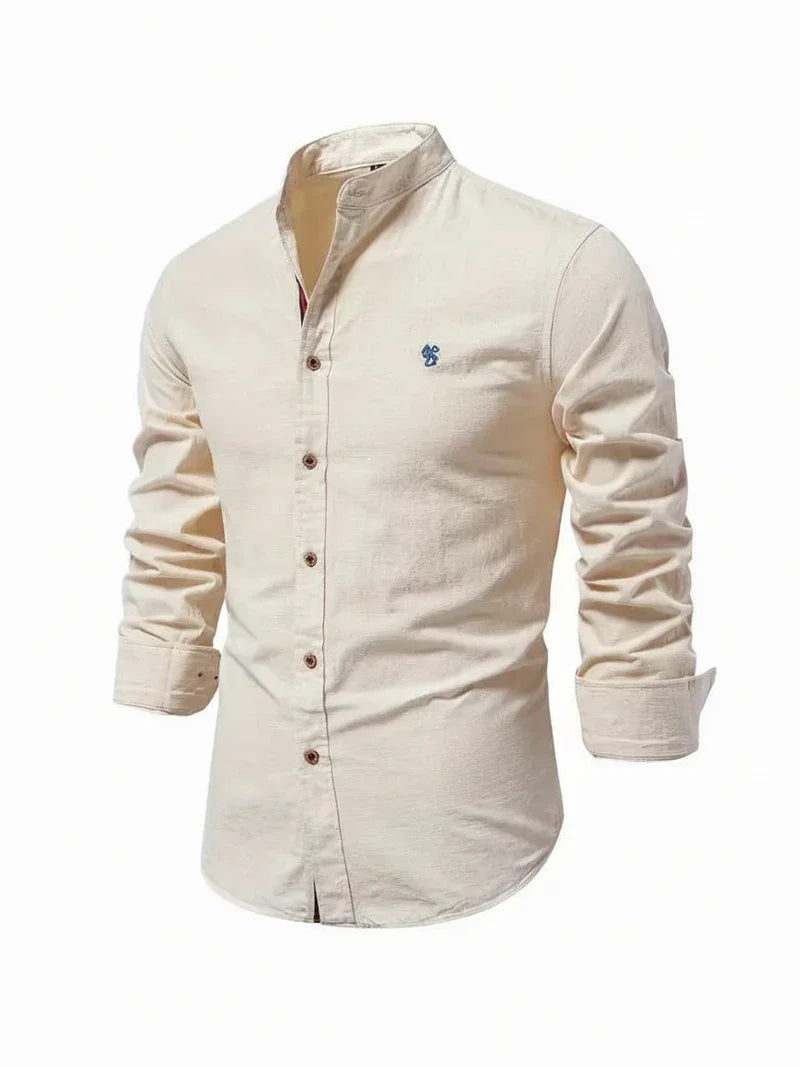 Band Collar Shirt for Men