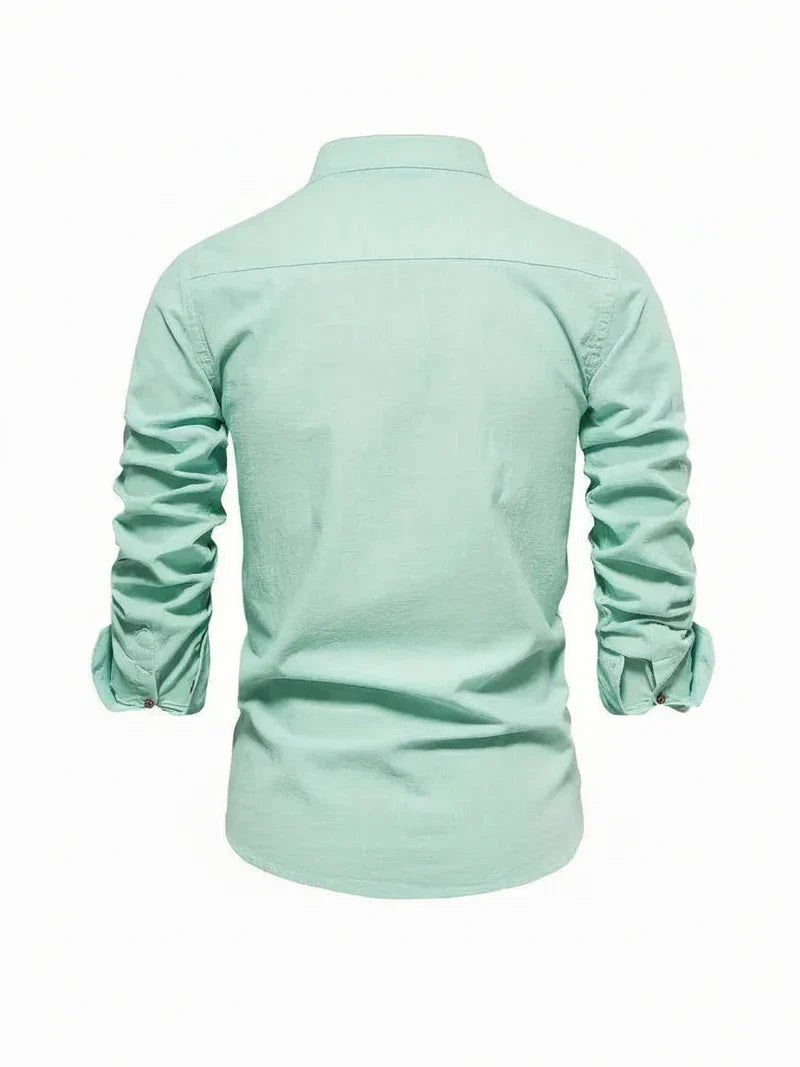 Band Collar Shirt for Men