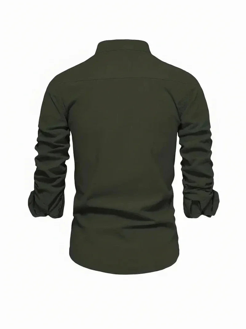 Band Collar Shirt for Men