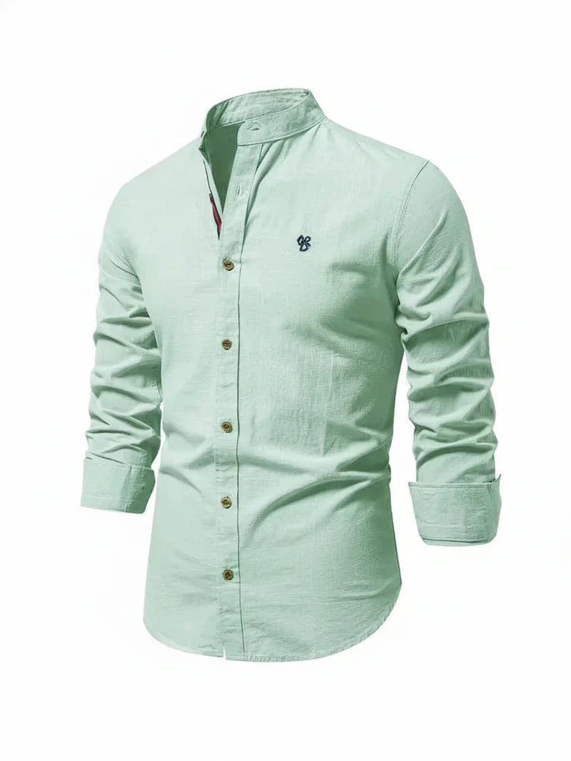 Band Collar Shirt for Men