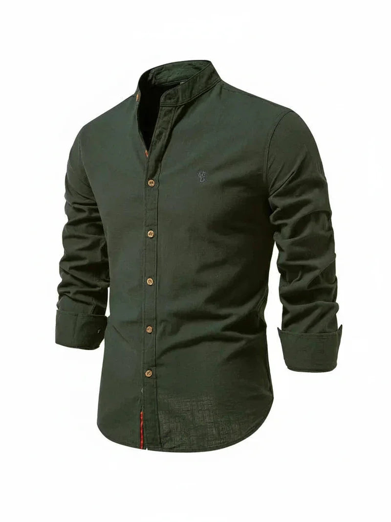 Band Collar Shirt for Men