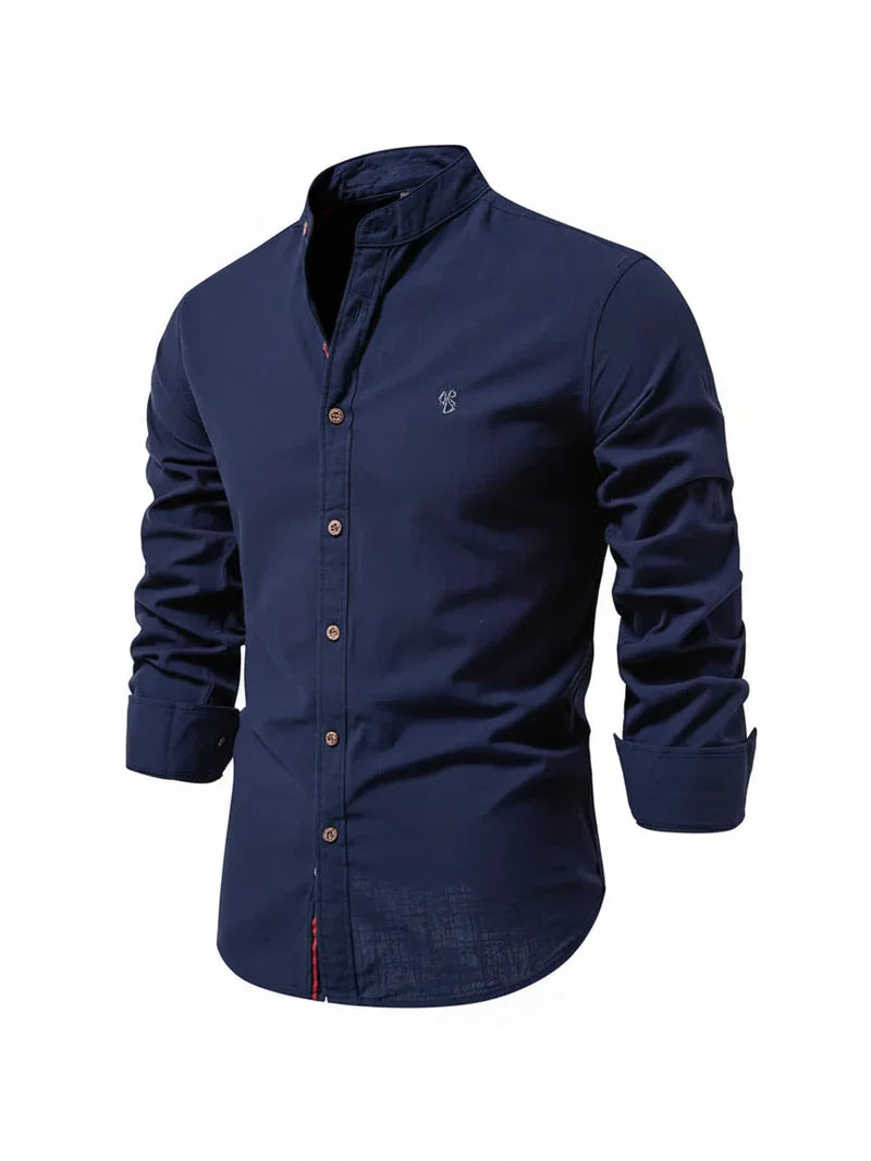 Band Collar Shirt for Men