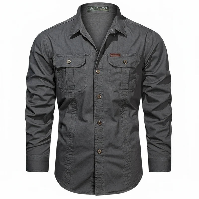 Button-Down Long Sleeve Shirt for Men