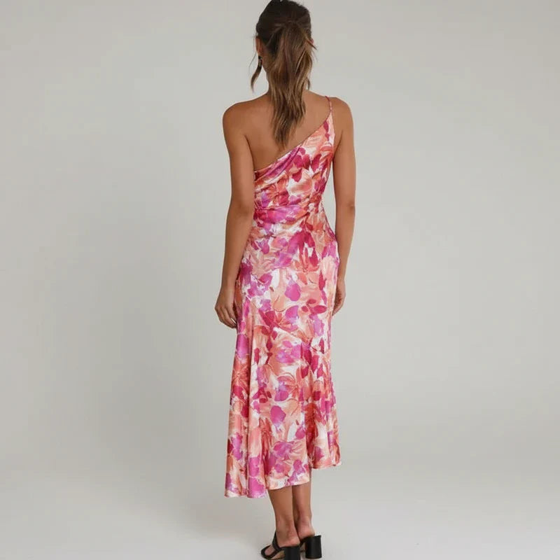 Women's Floral A-Line Midi Dress