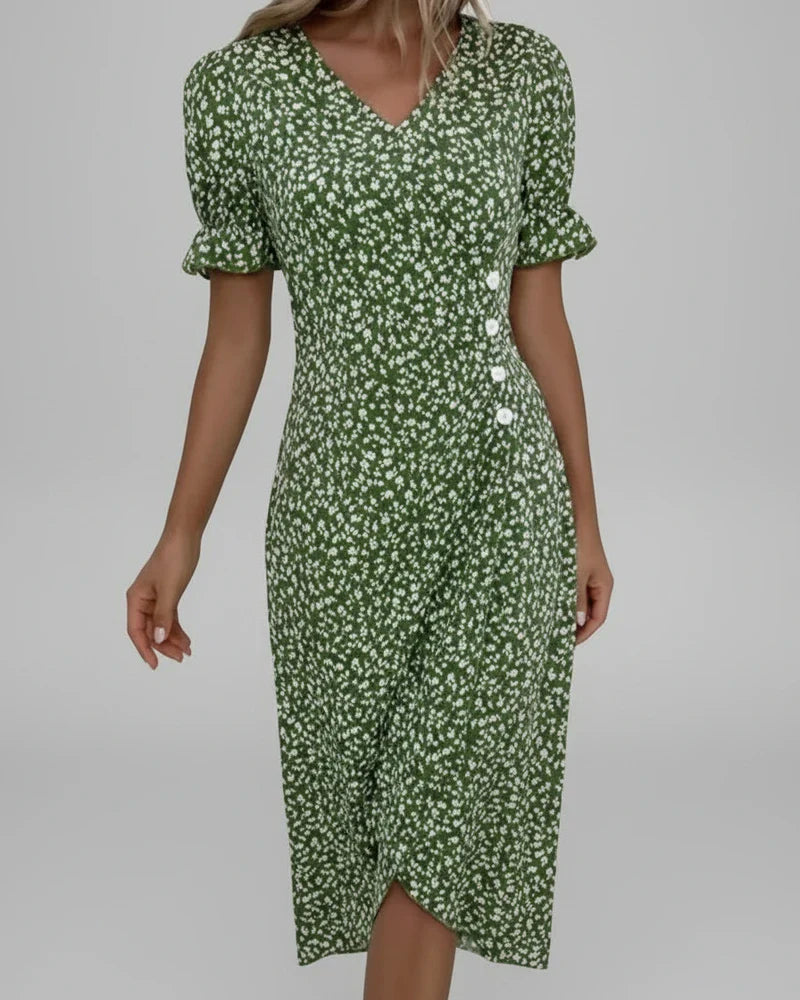 Lisa | Women's Floral Wrap Midi Dress